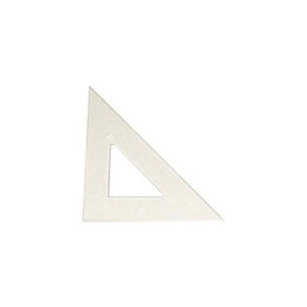 Westcott S450-10 INCH C-Thru 45/90 Degree Triangular Ruler, Polystyrene, 10" Size, Transparent