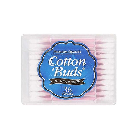 Cotton Buds Travel Size Premium Cotton Swabs Color May Vary 36 ea