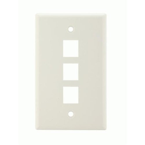 MHA Series Ethereal Keystone Style Wall Plate - 3 Ports