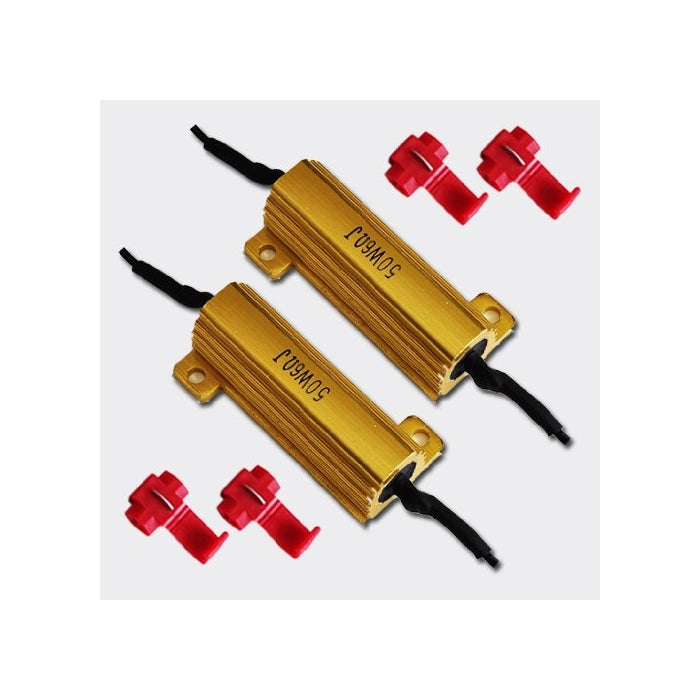 50W 6Ohm LED Load Resistors for LED Turn Signal Lights or LED License Plate Lights (Fix Hyper Flash, Warning Cancellor)