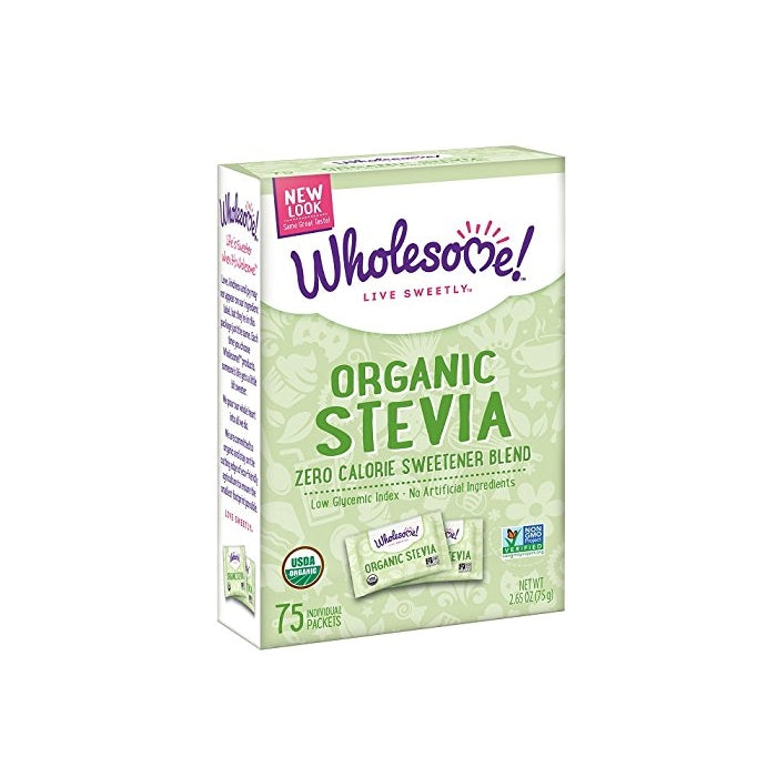 Wholesome Sweeteners Organic Stevia, 75-Count (Pack of 3)