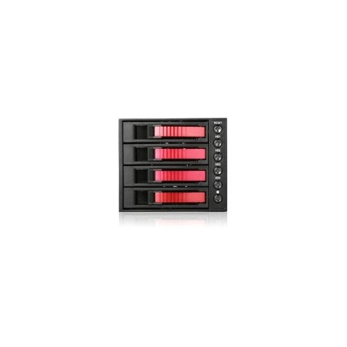 Butch and Harold Istarusa 3X5.25 To 4X3.5SATA Cage-red