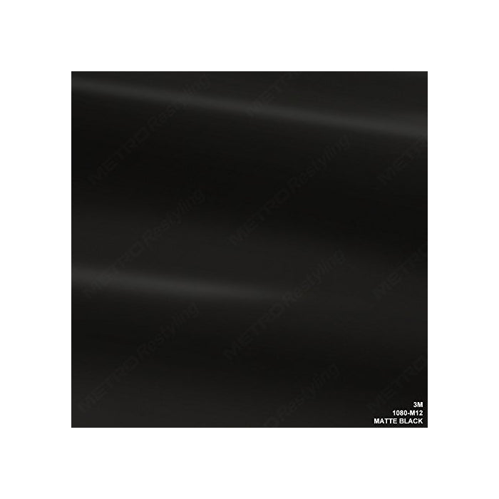 3M 1080 M12 MATTE BLACK 5ft x 2ft (10 Sq/ft) Car Wrap Vinyl Film