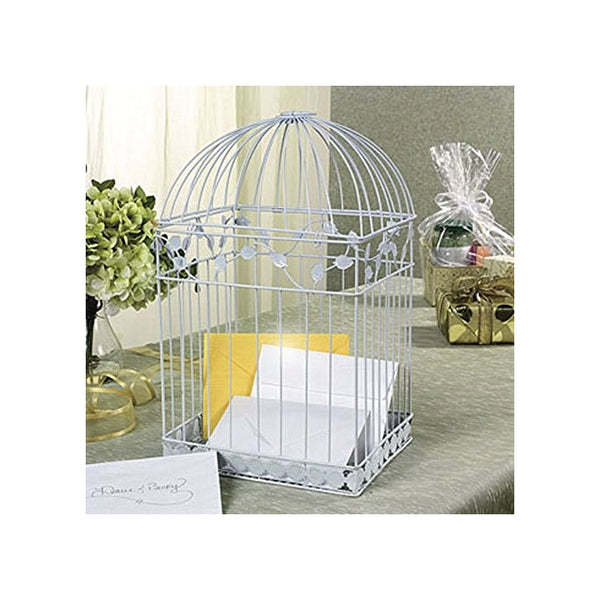 White Birdcage Wedding Gift Card Holder Wishing Well