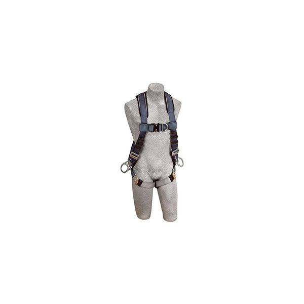 3M DBI-SALA ExoFit 1108601 Vest Style Harness, Front, Back and Side D-Rings, Loops For Belt, Quick-Connect Buckles, Medium, Blue/Gray