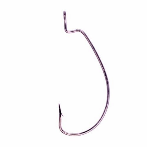 Lazer Sharp L092GH-1/0 Extra Wide Gap Worm Hook, 6 Piece (Platinum Black)