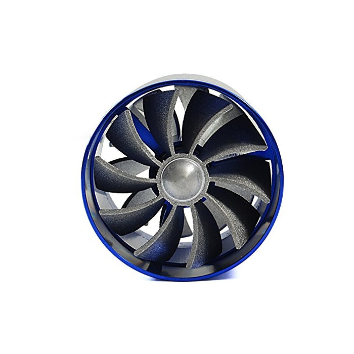 Double Fans F1-Z Universal Air Intake Dual Turbonator Turbo Fuel Gas Saver Inflating Acceleration Pipe