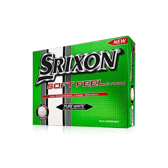Srixon Men's Soft Feel Golf Ball (1-Dozen, Pure White)