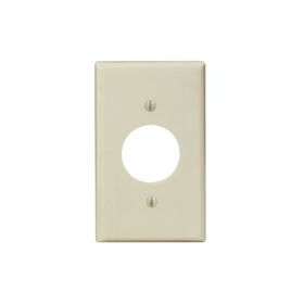 Leviton 001-86004-IV Single Gang Ivory Single Receptacle Wallplate