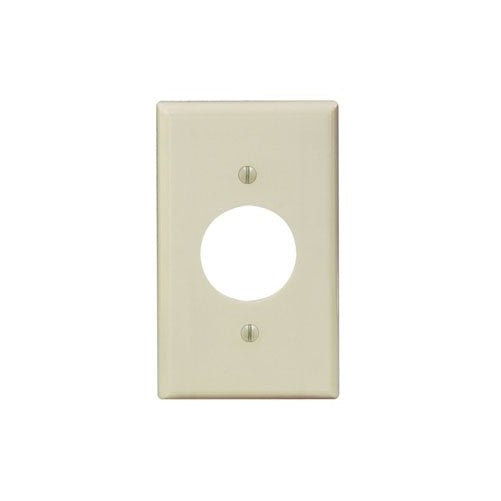 Leviton 001-86004-IV Single Gang Ivory Single Receptacle Wallplate