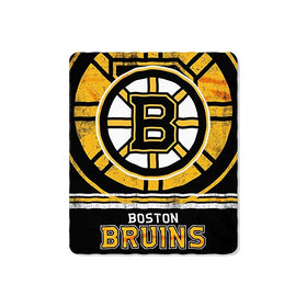 The Northwest Company 1NHL/03102/0001/AMZNHL Boston Bruins Fade Away Printed Fleece Throw, 50" x 60"