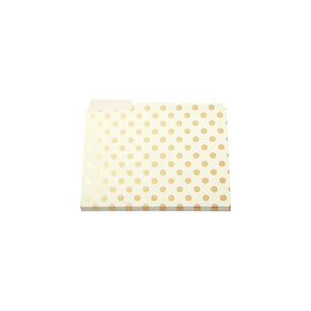 Kate Spade Gold Foil Dots File Folders set of 6