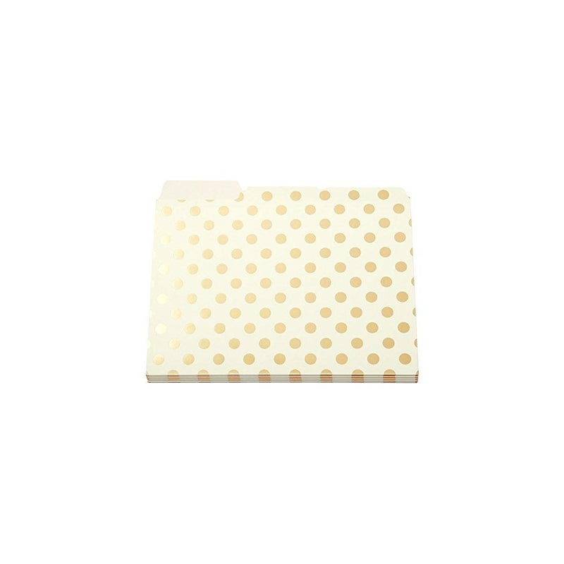 Kate Spade Gold Foil Dots File Folders set of 6