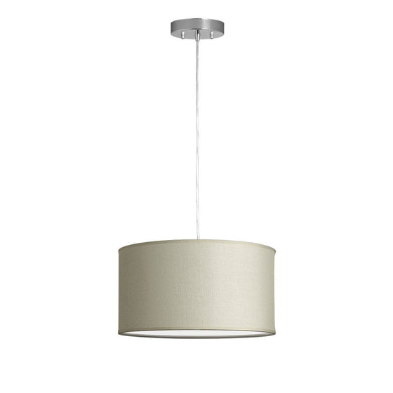 Messina Drum Pendant Ceiling Light - Cream Woven Shade - Linea di Liara LL-P719