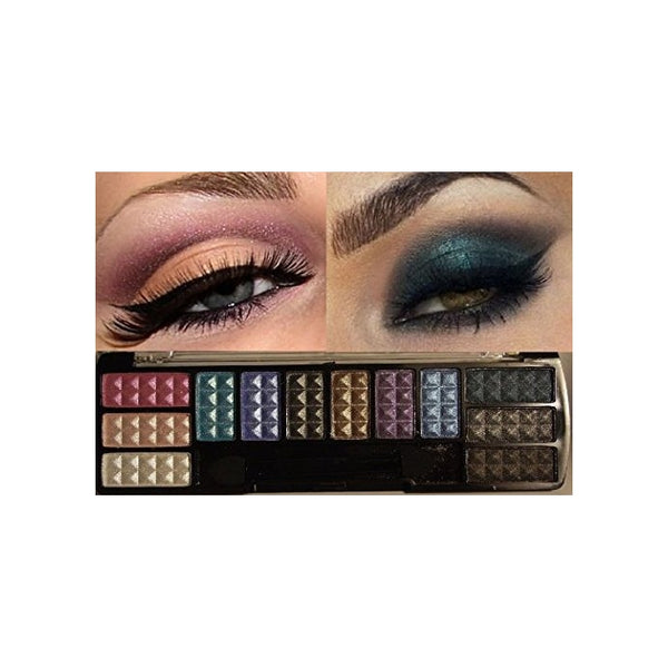 Eye Shadow Makeup Cosmetic 12 Color Shimmer Matte Eyeshadow Palette and Brush