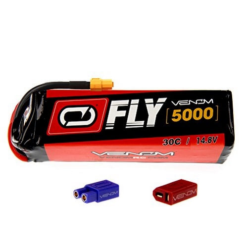 Venom Fly 30C 4S 5000mAh 14.8V LiPo Battery with UNI 2.0 Plug (XT60/Deans/EC3) - Compare to E-flite EFLB50004S30