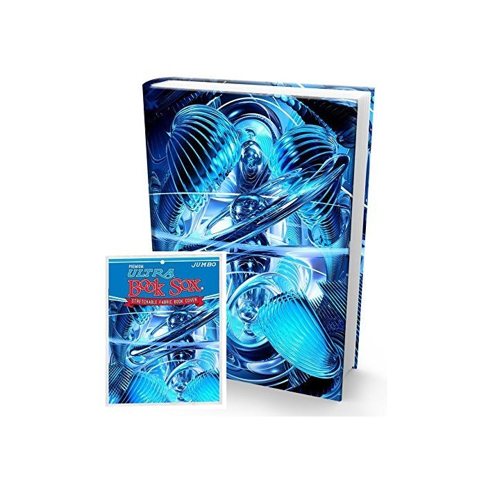 Book Sox Stretchable Book Cover: Jumbo Liquid Ice Print. Fits Most Hardcover Textbooks up to 9 x 11. Adhesive-Free, Nylon Fabric School Book Protector. Easy to Put On. Washable & Reusable Jacket.