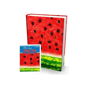 Book Sox Stretchable Book Cover: Jumbo Watermelon Print. Fits Most Hardcover Textbooks up to 9 x 11. Adhesive-Free, Nylon Fabric School Book Protector. Easy to Put On. Washable & Reusable Jacket.