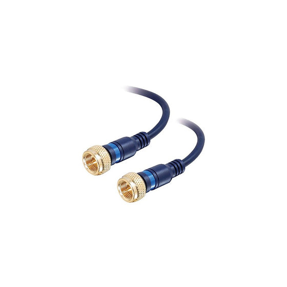 C2G 40003 Velocity Mini-Coax F-Type Cable, Blue (1.5 Feet, 0.45 Meters)