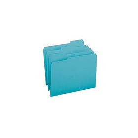 Smead File Folder, 1/3-Cut Tab, Letter Size, Teal, 100 per Box (13143)