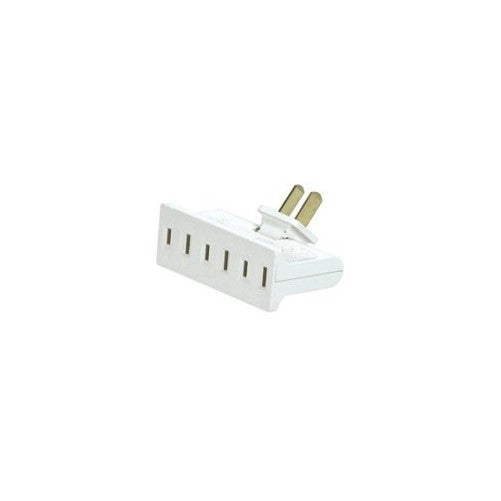 Tap 3 Outlet Swivel2p/3w White