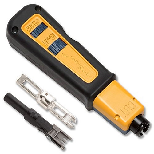 Fluke Networks 10061503 D914S Series Impact Punch Down Tool with BIX and EverSharp 66/110 Blade