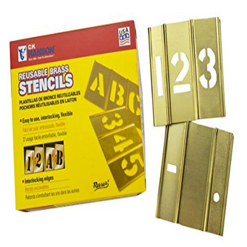 Box Partners CH Hanson 10011 2" Brass 15 Piece Single Number Set (STBN20)