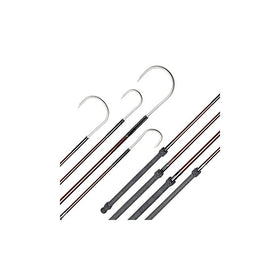 Aftco GAFFF24BRWN Tapered Fiberglass Gaff with 2-Inch Hook, 4-Foot, Brown