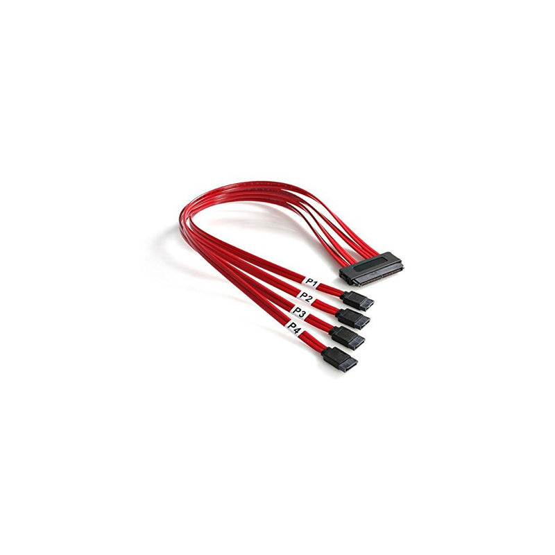 StarTech.com 50cm Serial Attached SCSI SAS Cable - SFF-8484 to 4x SATA (SAS84S450)