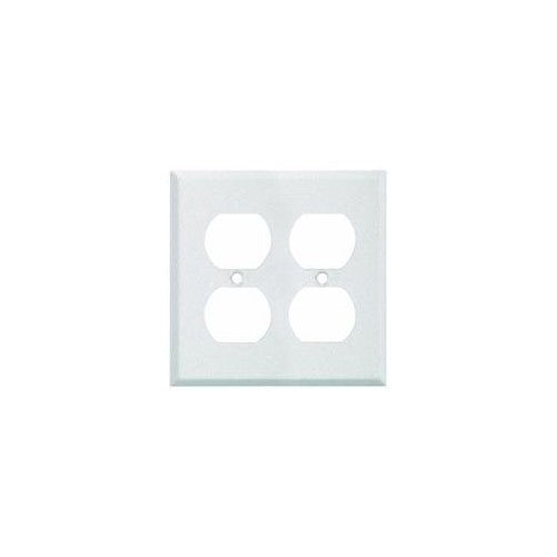 Pro-White Steel Wrinkle Outlet Wall Plate