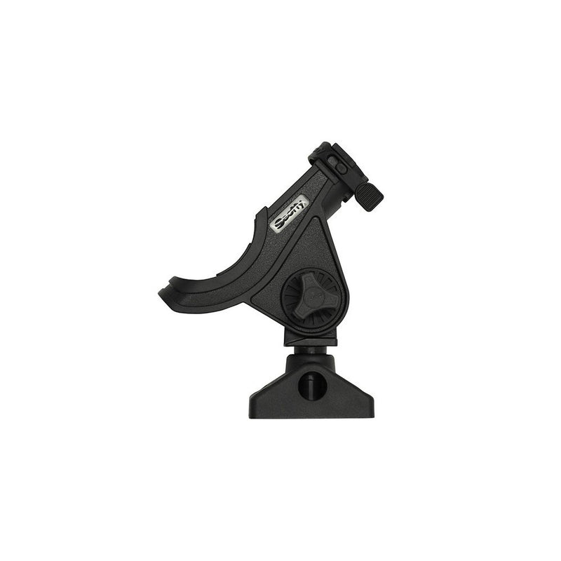 Scotty #280-BK Baitcaster/ Spinning Rod Holder w/ #241 Side Deck Mount (Black)
