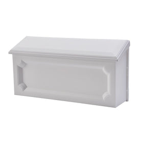 Gibraltar Mailboxes Windsor Medium Capacity Rust-Proof Plastic White, Wall-Mount Mailbox, WMH00W04