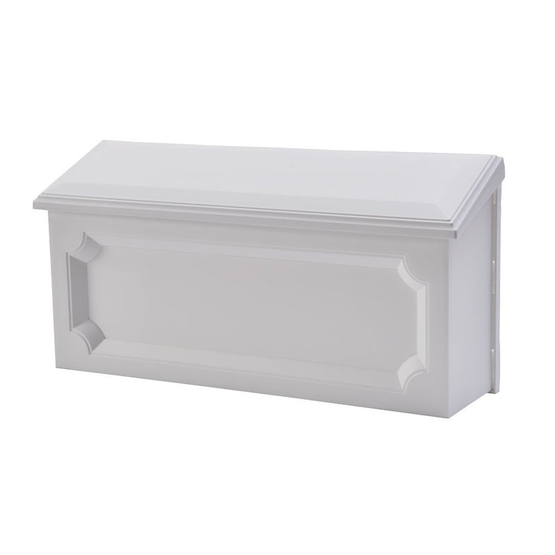 Gibraltar Mailboxes Windsor Medium Capacity Rust-Proof Plastic White, Wall-Mount Mailbox, WMH00W04