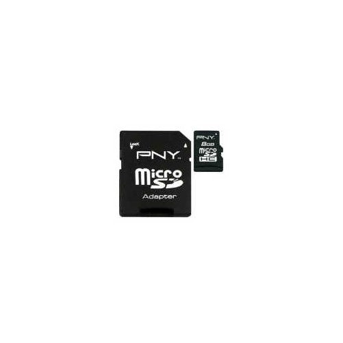 PNY 8 GB microSDHC Class 4 Flash Memory Card (P-SDU8G4-GE)