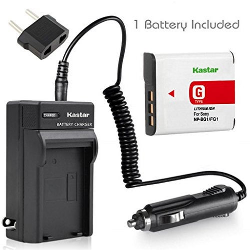 Kastar Battery and Charger for Sony NP-BG1 NP-FG1 and Sony CyberShot DSC-W130 DSC-W150 DSC-W170 DSC-W210 DSC-W220 DSC-W230 DSC-W290 Digital Cameras