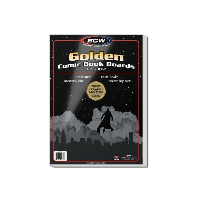 BCW-BBGOL -Golden Age Size Comic Backing Boards - (100 Boards)