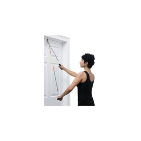 TheraBand Shoulder Pulley, Overhead Shoulder Pulley for Physical Therapy, Over the Door Pulley with Foam Handles and Color Coded Rope for Increasing Range of Motion, Overdoor System for Rehabilitation