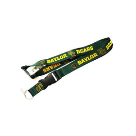NCAA Baylor Bears Sports Team Logo Clip Lanyard Keychain Id Holder Ticket, Green, One Size
