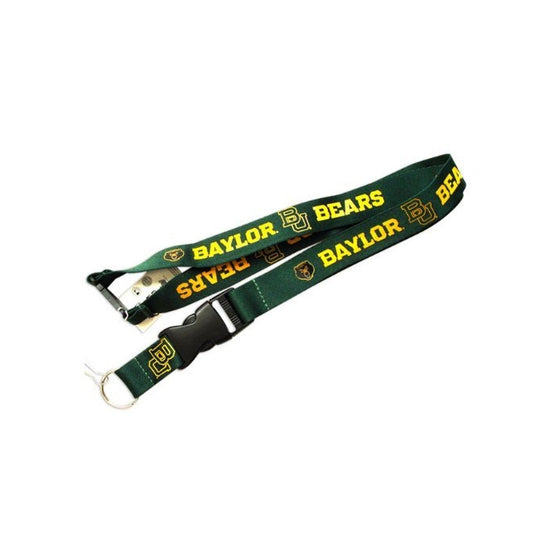 NCAA Baylor Bears Sports Team Logo Clip Lanyard Keychain Id Holder Ticket, Green, One Size
