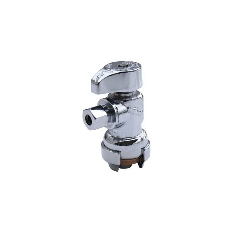 SharkBite 23336-0000LFA Angle Stop Valve, 1/2 inch x 1/4 inch, Compression Fitting, Water Valve Shut Off, Push-to-Connect, PEX, Copper, CPVC, PE-RT