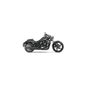 Cobra Scalloped Billet Tip Black 4 Inch Slip On Muffler for 2011 Yamaha XVS1300 Stryker Motorcycles