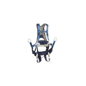 3M DBI-SALA ExoFit 1108657 Tower Climbing Harness, Front/Back/Side D-Rings, Belt/Back Pad, Seat Sling w/Position D-Rings, QC Buckles, X-Large, Blue/Gray