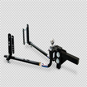 Fastway e2 2-Point Sway Contol Round Bar Hitch, 94-00-0600, 6,000 Lbs Trailer Weight Rating, 600 Lbs Tongue Weight Rating, Weight Distribution Kit Includes Standard Hitch Shank, Ball NOT Included