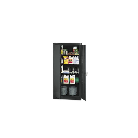Tennsco Standard Black Storage Cabinet - 36 X 18 X 72 - Steel Nylon - 5 X Shelf[ves] - Heavy Duty Adjustable Shelf Locking Door Hinged Door Reinforced Carrying Handle Durable -