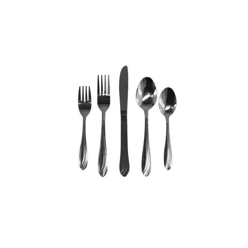 GIBSON 20-Piece Stainless Steel Flatware Set - Service For 4 - 80059 Silver Wave