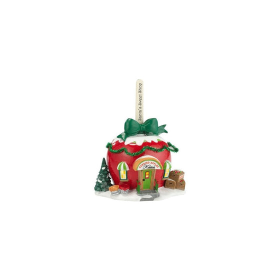 Department 56 North Pole Village Katie's Candied Apples Lit House, 5.2 inch