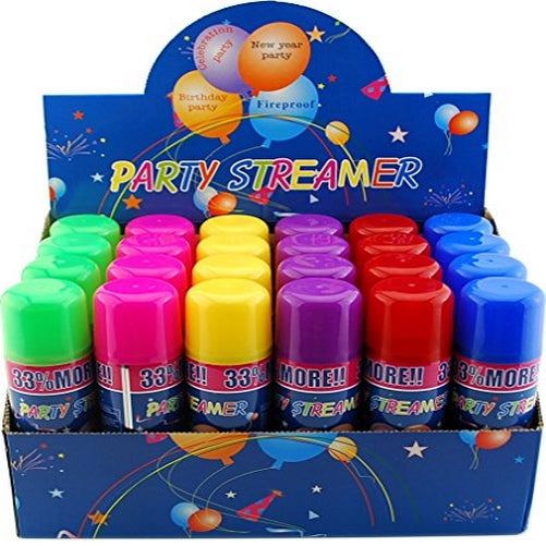 96 Cans Silly Party Crazy String Streamer Spray Wholesale Lot Bulk High Quality