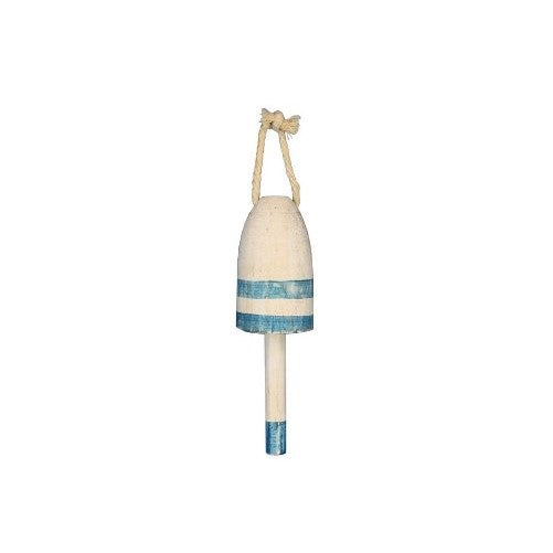 Hampton NauticalWooden Vintage Light Blue Lobster Trap Buoy, 7"