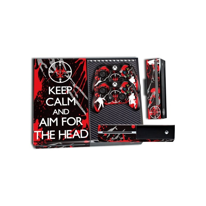 Designer Skin Sticker for the Xbox One Console With Two Wireless Controller Decals Infected