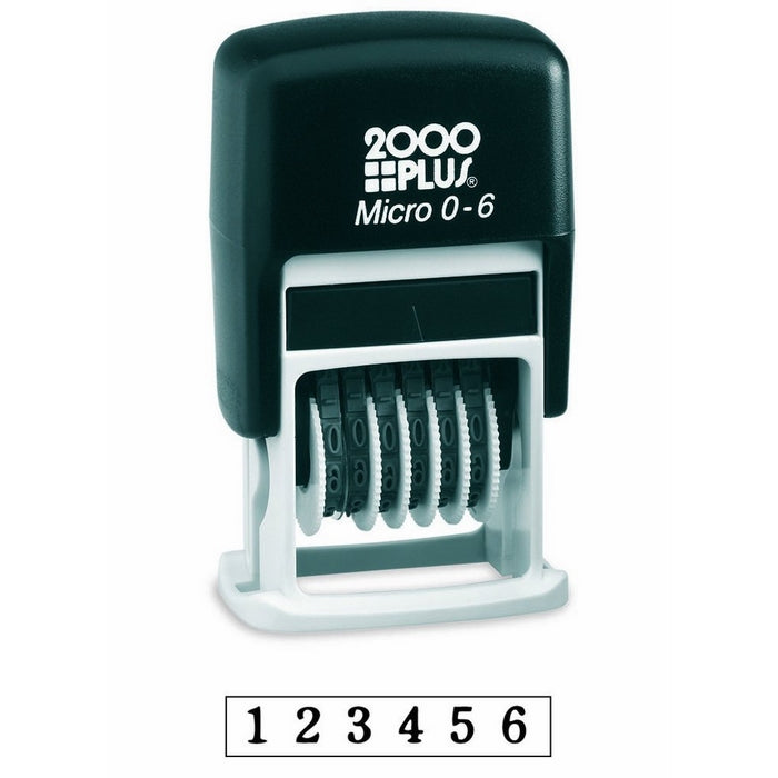 2000Plus Number Stamp, Self-Inking, Black (010132)